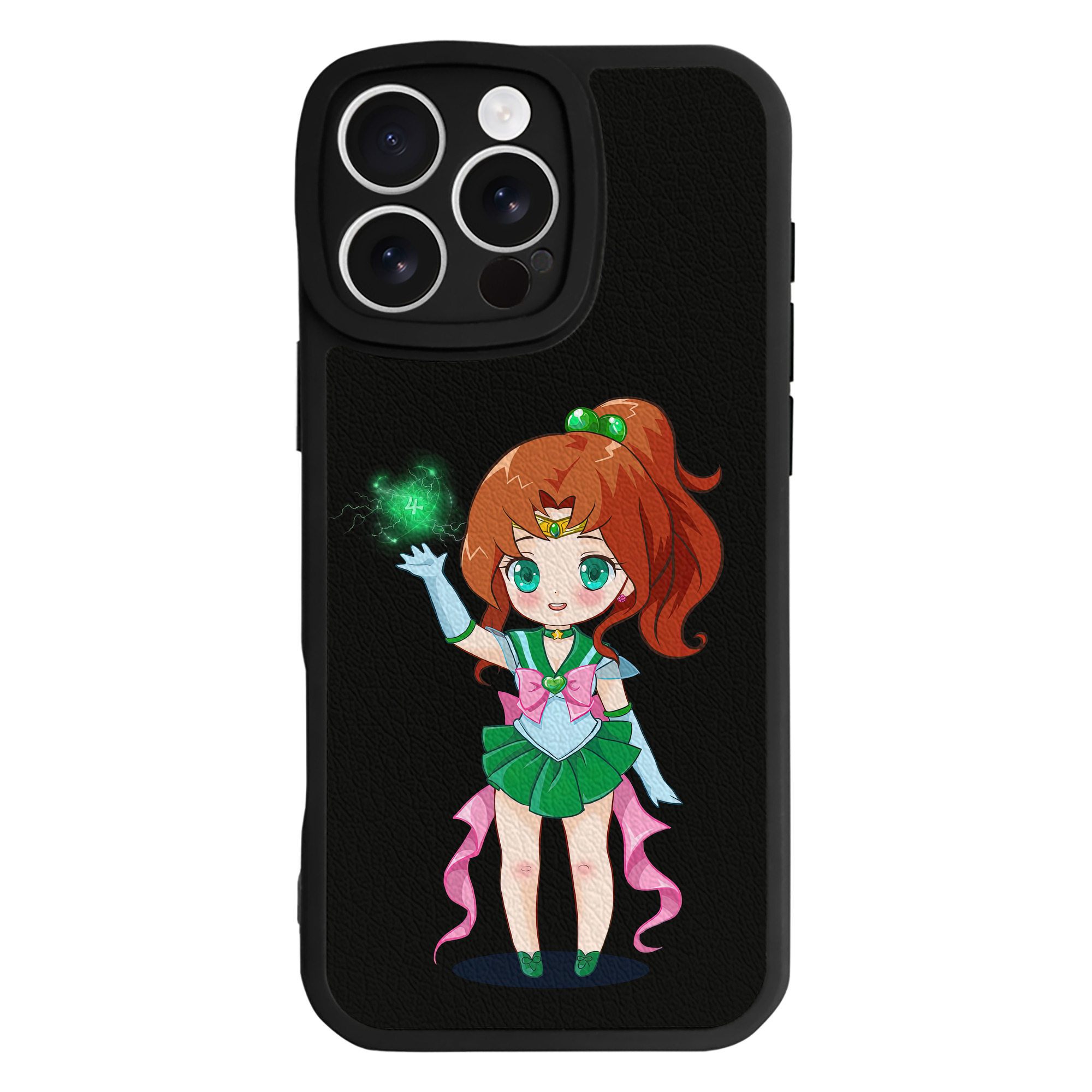 （画像用） 美少女戦士セーラームーン 木野 まこと きの まこと Sailor Moon Kino Makoto （セーラージュピター；Sailor Jupiter） 【iPhone 16シリーズ対応】シリコンスマホケース（レザー調） 材質：シリコン